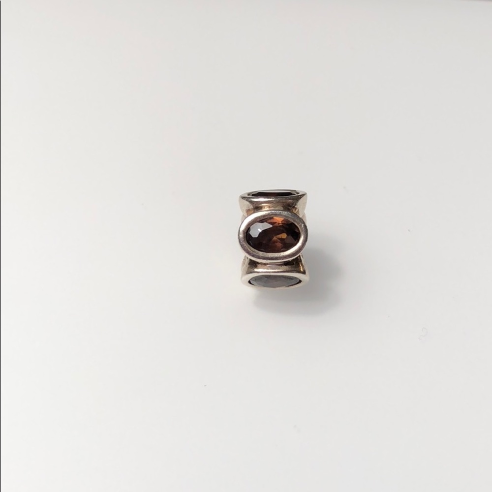 💯% mAuthentic Retired Pandora Ster/Sil brown bead